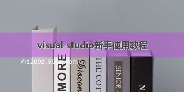 visual studio新手使用教程