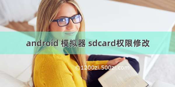 android 模拟器 sdcard权限修改