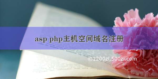 asp php主机空间域名注册