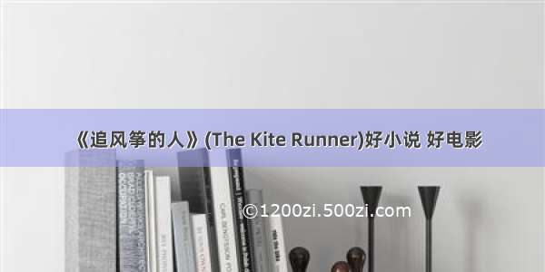 《追风筝的人》(The Kite Runner)好小说 好电影