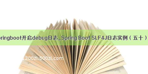 springboot开启debug日志_Spring Boot SLF4J日志实例（五十）