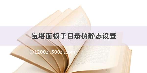 宝塔面板子目录伪静态设置