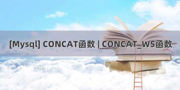 [Mysql] CONCAT函数 | CONCAT_WS函数