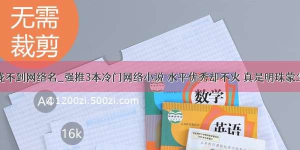 找不到网络名_强推3本冷门网络小说 水平优秀却不火 真是明珠蒙尘