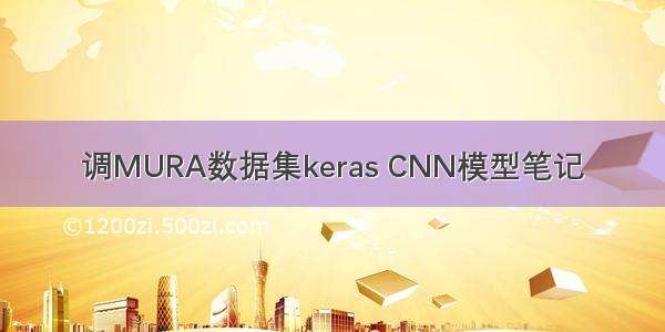 调MURA数据集keras CNN模型笔记