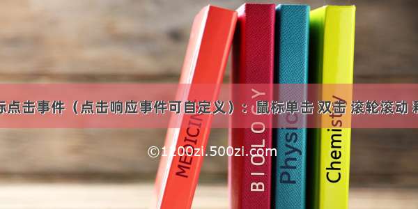 PyQt5 鼠标点击事件（点击响应事件可自定义）：鼠标单击 双击 滚轮滚动 释放 移动等