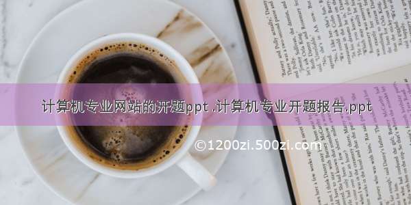 计算机专业网站的开题ppt .计算机专业开题报告.ppt