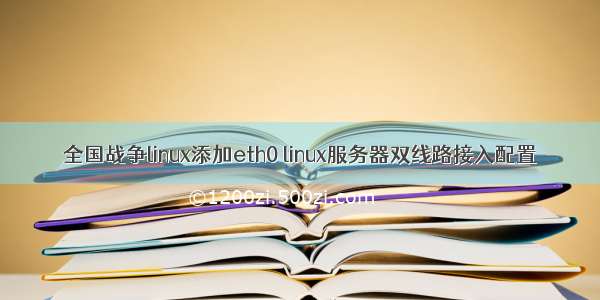 全国战争linux添加eth0 linux服务器双线路接入配置