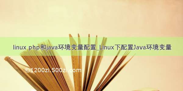 linux php和java环境变量配置_Linux下配置Java环境变量
