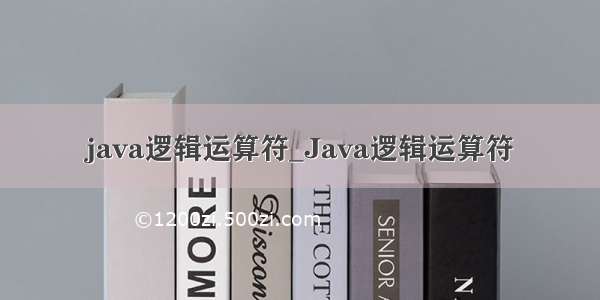 java逻辑运算符_Java逻辑运算符