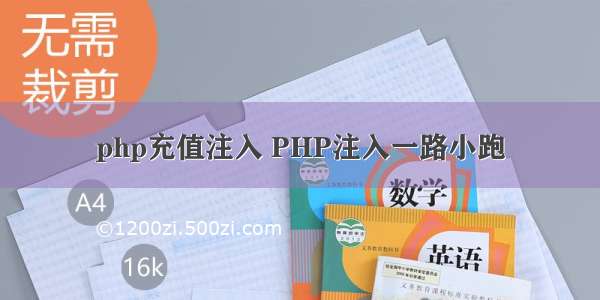 php充值注入 PHP注入一路小跑