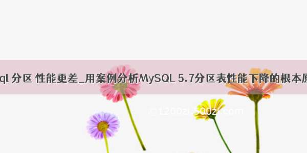 mysql 分区 性能更差_用案例分析MySQL 5.7分区表性能下降的根本原因