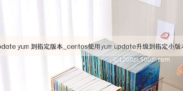 update yum 到指定版本_centos使用yum update升级到指定小版本