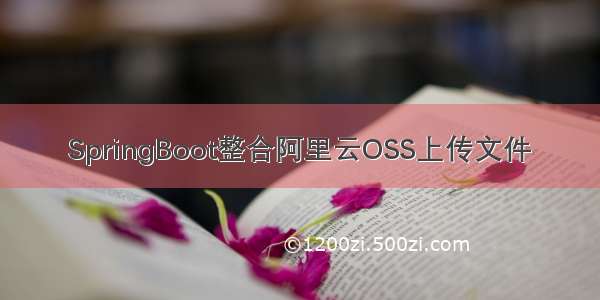 SpringBoot整合阿里云OSS上传文件