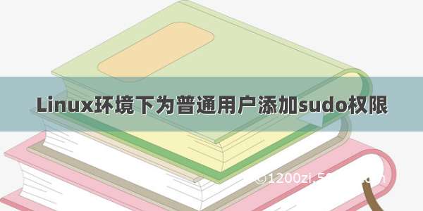 Linux环境下为普通用户添加sudo权限