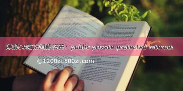 详解C#防访问修饰符：public private protected internal