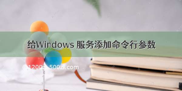 给Windows 服务添加命令行参数