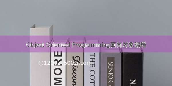 Object Oriented Programming面向对象编程