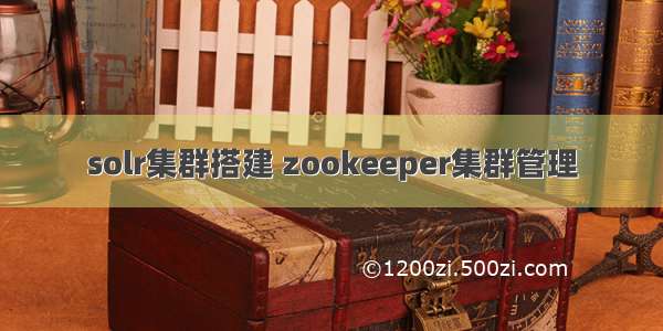 solr集群搭建 zookeeper集群管理