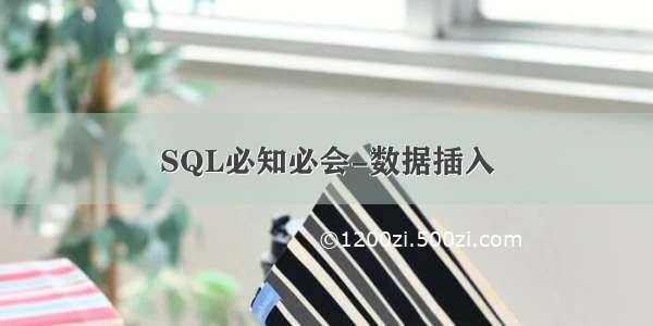 SQL必知必会-数据插入