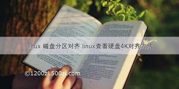 linux 磁盘分区对齐 linux查看硬盘4K对齐方法