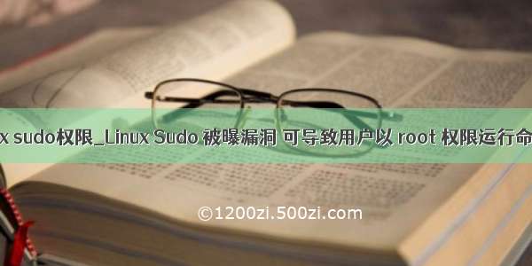 linux sudo权限_Linux Sudo 被曝漏洞 可导致用户以 root 权限运行命令