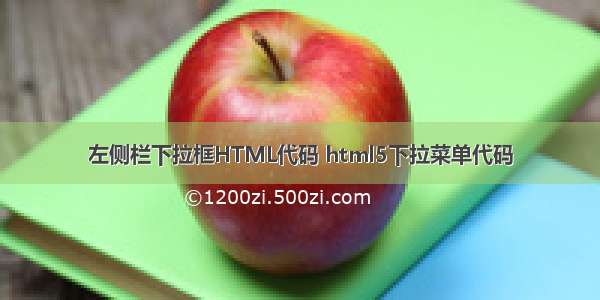 左侧栏下拉框HTML代码 html5下拉菜单代码