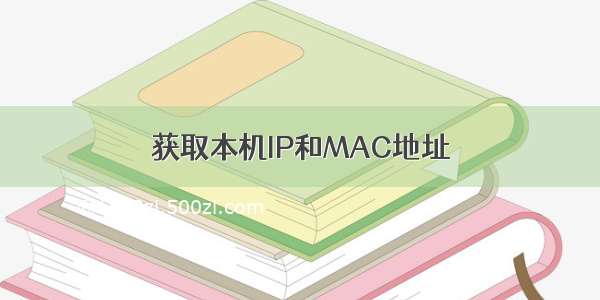 获取本机IP和MAC地址