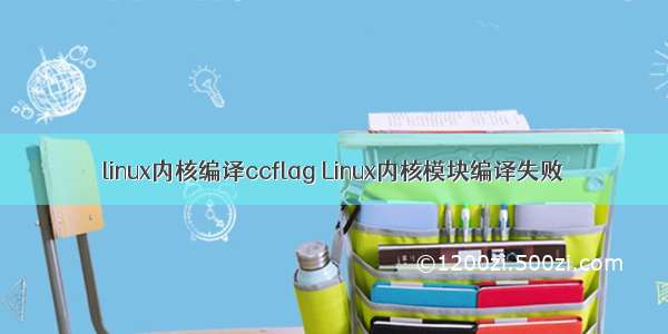 linux内核编译ccflag Linux内核模块编译失败