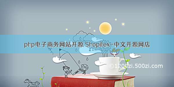 php电子商务网站开源 Shopilex-中文开源网店