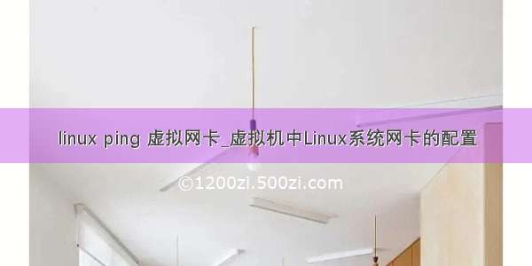 linux ping 虚拟网卡_虚拟机中Linux系统网卡的配置