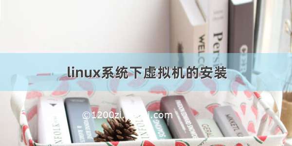 linux系统下虚拟机的安装