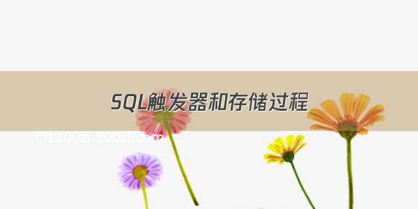 SQL触发器和存储过程