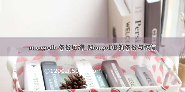 mongodb 备份压缩_MongoDB的备份与恢复