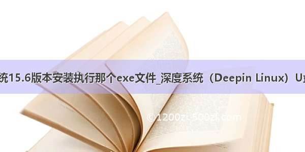 deepin系统15.6版本安装执行那个exe文件_深度系统（Deepin Linux）U盘安装教程