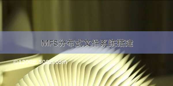MFS分布式文件系统搭建