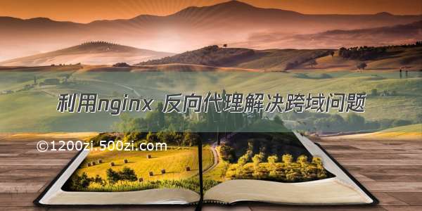 利用nginx 反向代理解决跨域问题