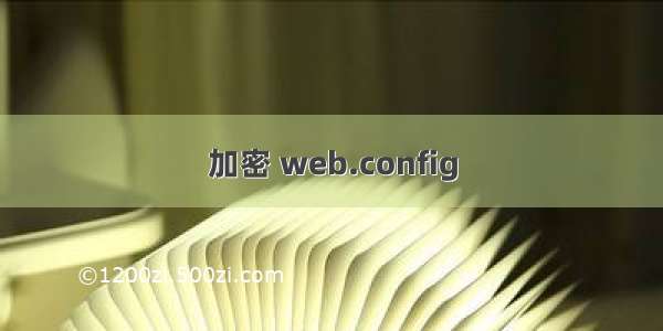 加密 web.config