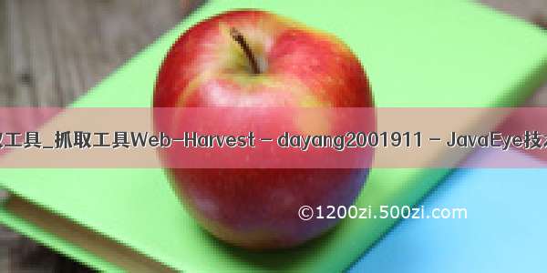 java抓取工具_抓取工具Web-Harvest - dayang2001911 - JavaEye技术网站