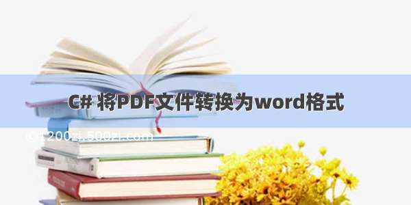 C# 将PDF文件转换为word格式