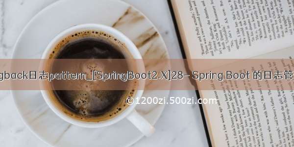 logback日志pattern_[SpringBoot2.X]28- Spring Boot 的日志管理