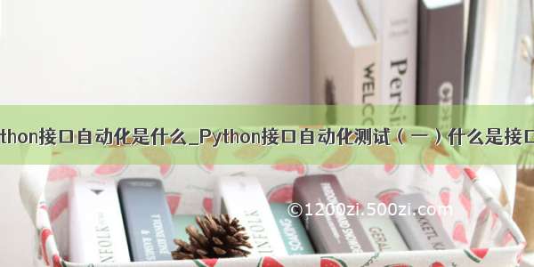 python接口自动化是什么_Python接口自动化测试（一）什么是接口？