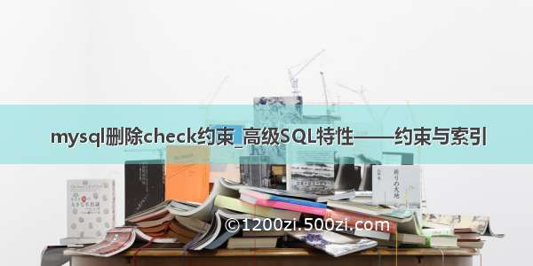 mysql删除check约束_高级SQL特性——约束与索引