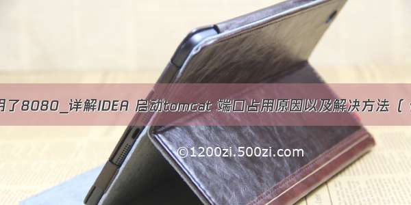 tomcat和idea都占用了8080_详解IDEA 启动tomcat 端口占用原因以及解决方法（ 使用debug模式）...