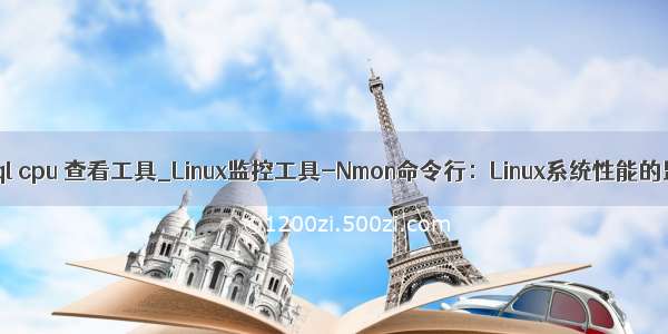 linux mysql cpu 查看工具_Linux监控工具-Nmon命令行：Linux系统性能的监测利器