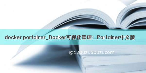 docker portainer_Docker可视化管理：Portainer中文版