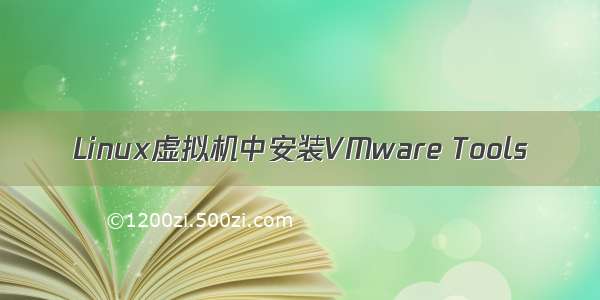 Linux虚拟机中安装VMware Tools