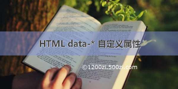 HTML data-* 自定义属性