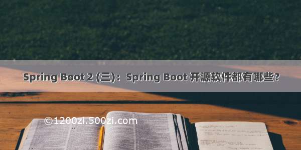 Spring Boot 2 (三)：Spring Boot 开源软件都有哪些？