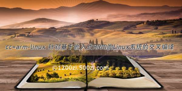 cc=arm-linux 针对基于嵌入式ARM的Linux系统的交叉编译